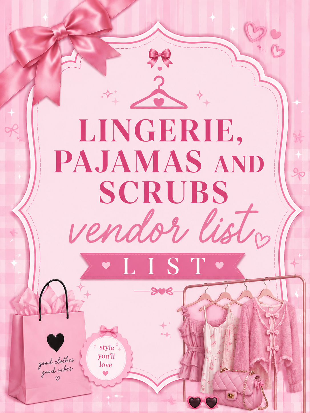 LINGERIE, PAJAMAS AND SCRUBS List